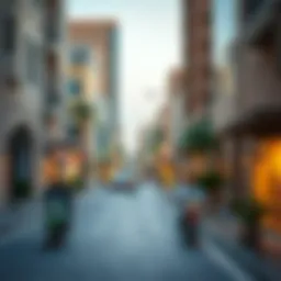 Vibrant street view of Al Rigga showcasing local architecture and urban life