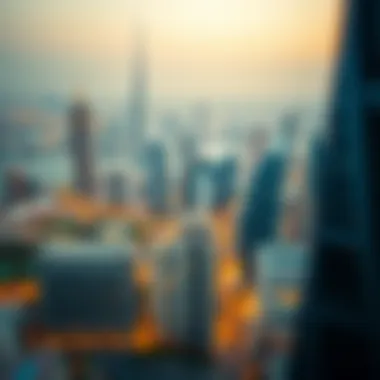 Dubai Skyline: A Hub for Commercial Investment Aerial view of Dubai's skyline showcasing commercial buildings