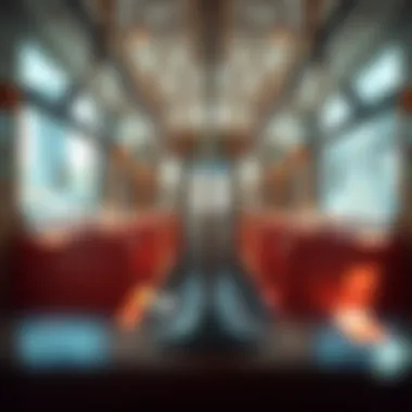Comfortable Interior of Dubai Tram Interior of a Dubai tram highlighting the comfortable seating arrangement.