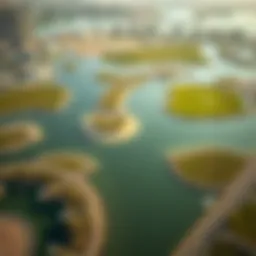 Aerial view of Ras Al Khor showcasing its wetlands