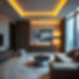 Stylish studio apartment interior showcasing modern design