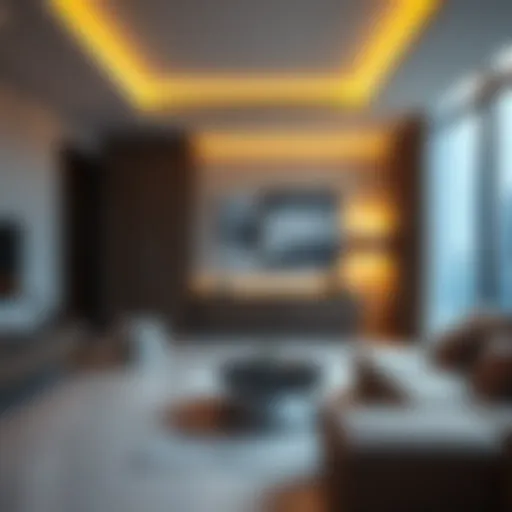 Stylish studio apartment interior showcasing modern design