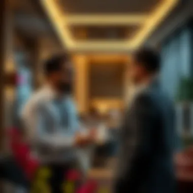 Strategic Real Estate Discussions A professional discussing real estate strategies