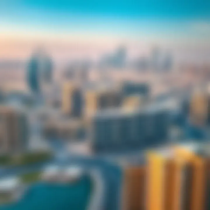 Overview of Dubai skyline showcasing real estate developments