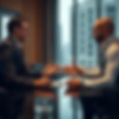 Negotiation scene in a real estate setting