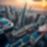 Aerial view of Dubai's skyline showcasing dynamic business centers