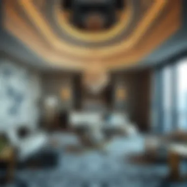 Luxurious interior of a suite at Omniyat Dorchester highlighting opulent design