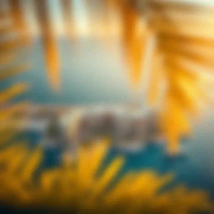 Aerial Perspective of Oceana Residence on Palm Jumeirah Aerial view of Palm Jumeirah showcasing Oceana Residence's prime location