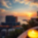 Majestic view of Palm Jumeirah Oceana Residence at sunset