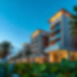 Stunning exterior view of Rawda Apartments showcasing modern architecture