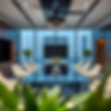 Modern meeting room setup for collaboration