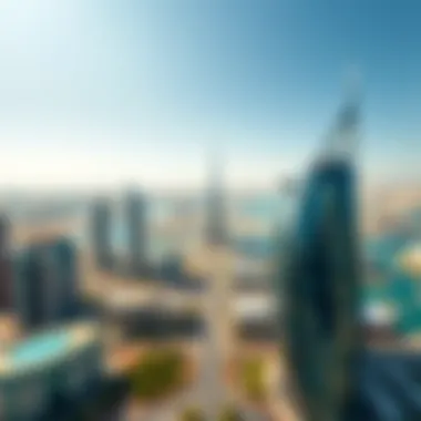 Panoramic view of Dubai from Regus Marina Gate