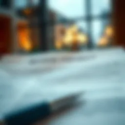 A detailed view of a rental contract document with essential terms highlighted.