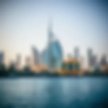 An illustration showcasing the skyline of Abu Dhabi with rental properties.