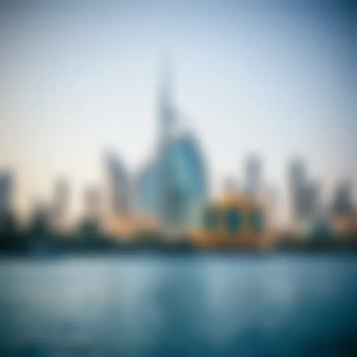 An illustration showcasing the skyline of Abu Dhabi with rental properties.