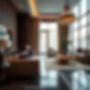 Elegant living area showcasing luxury furnishings