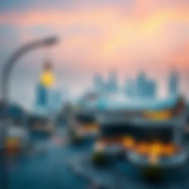 Dubai Skyline with Exclusive Signature Properties Panoramic view of Dubai skyline showcasing exclusive properties