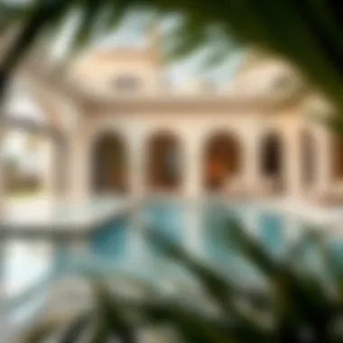 Beautiful Outdoor Area of a Signature Home Elegant outdoor space featuring a private pool and garden