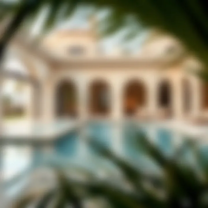 Beautiful Outdoor Area of a Signature Home Elegant outdoor space featuring a private pool and garden