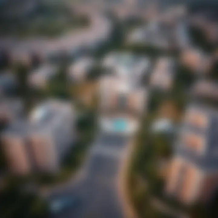 Aerial view showcasing the prime location of Sobha Hartland