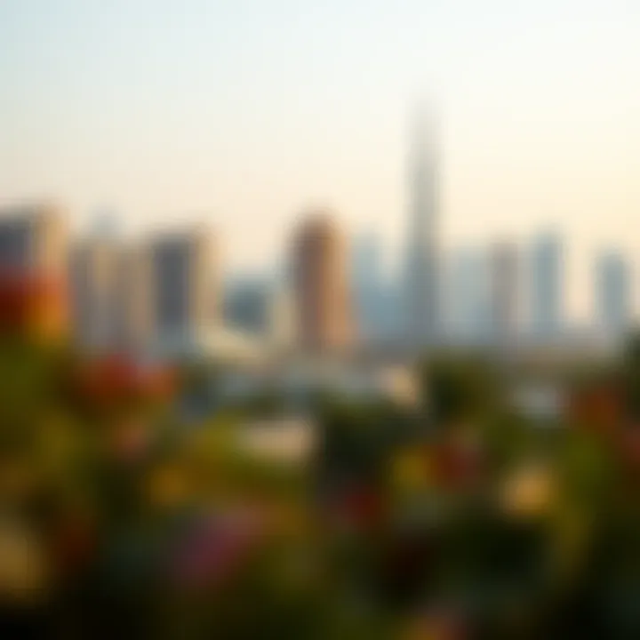 Overview of Dubai's skyline featuring Sobha properties