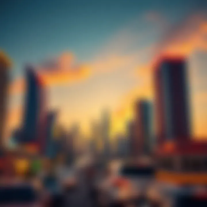 Vibrant skyline of Studio City during sunset