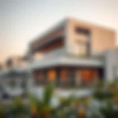 Modern architectural design of a terrace