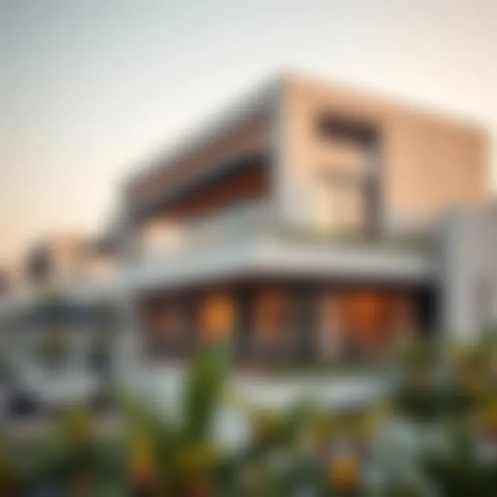 Modern architectural design of a terrace