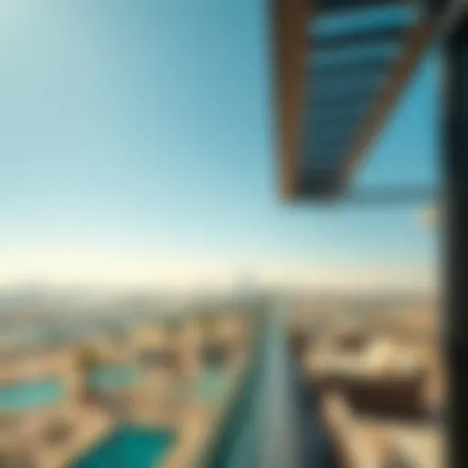 Stunning terrace overlooking the Dubai skyline