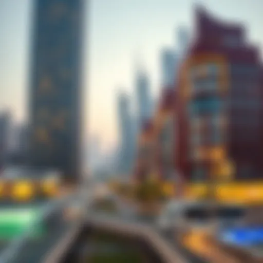 A panoramic view of Abu Dhabi's skyline showcasing modern architecture