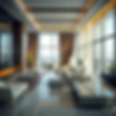 High-End Penthouse Interior Interior of a high-end penthouse with modern amenities