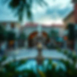 Scenic view of Fountain Walk at The Pointe, showcasing the vibrant atmosphere and stunning architecture.