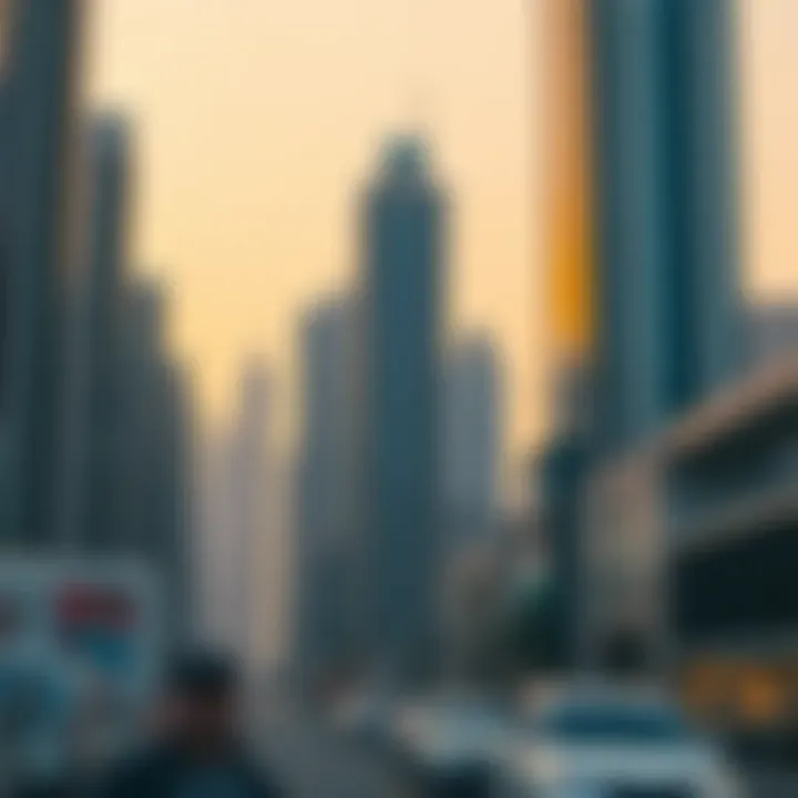 Dynamic Real Estate Market in Dubai Vibrant real estate market with high-rise buildings