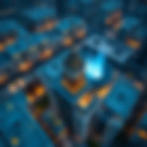 Aerial view of The Square Dubai showcasing its modern architecture