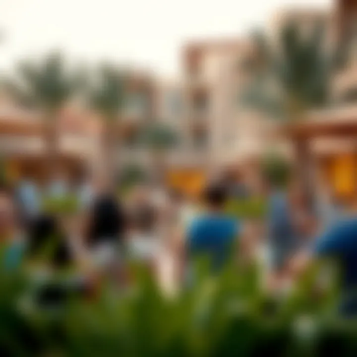 Vibrant Community Life at The Valley Vibrant community life with outdoor spaces and social interactions at The Valley