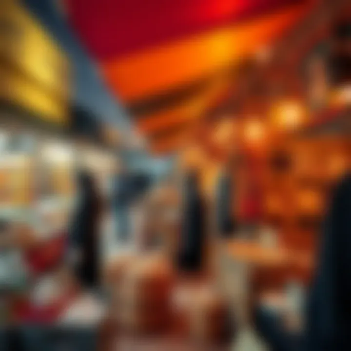 Outdoor market with exotic local crafts and goods