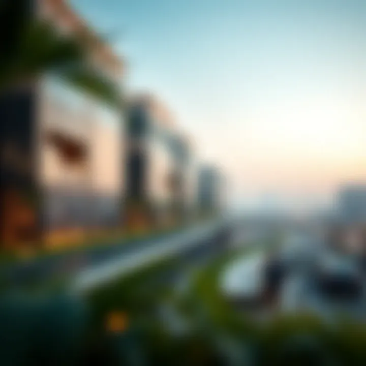 Render of a Planned Urban Area Showcasing Future Vision Render of a planned urban area