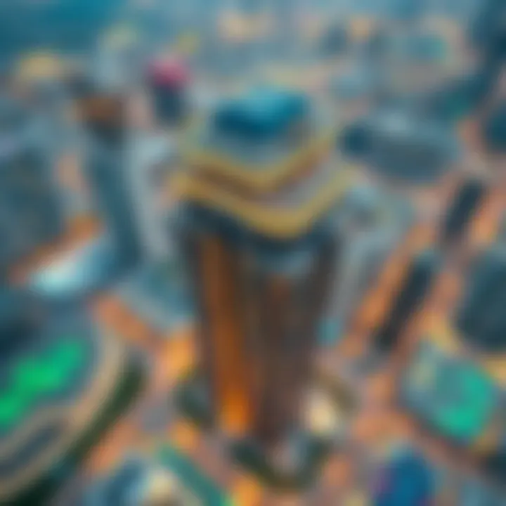 AG Towers Aerial View Aerial perspective of AG Towers within the vibrant Dubai skyline