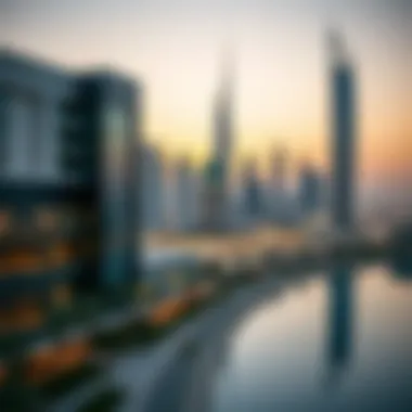 Modern skyline view of Dubai