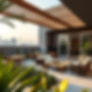 Trendy outdoor living space in Dubai