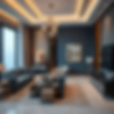 Interior of a Blue Bay Apartment Luxurious interior design of a Blue Bay apartment