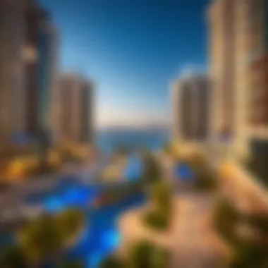 Strategic Location of Blue Bay Overview of Blue Bay's strategic location in Dubai