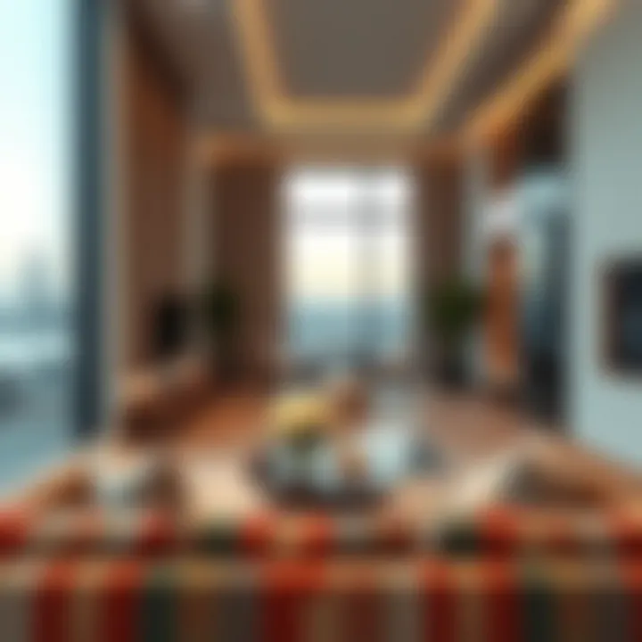 Illustration of a modern apartment in Dubai