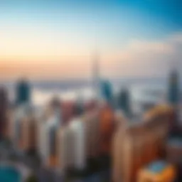 Aerial view of Dubai skyline showcasing luxury properties