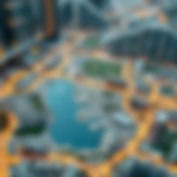 Navigating Dubai's Residential Landscape A map highlighting residential areas in Dubai