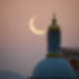 Crescent moon signifying the start of Ramadan