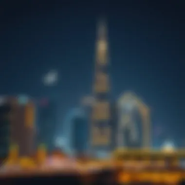 Dubai skyline illuminated during Ramadan nights