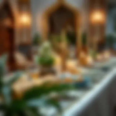 Traditional Iftar meal set for Ramadan