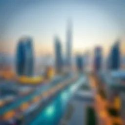 Dubai skyline showcasing modern architecture and real estate developments