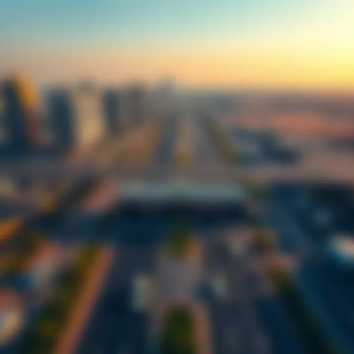 Aerial Overview of Sheikh Zayed Road Aerial view of Sheikh Zayed Road showcasing traffic flow and Salik toll gate